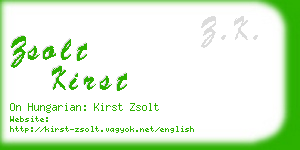 zsolt kirst business card